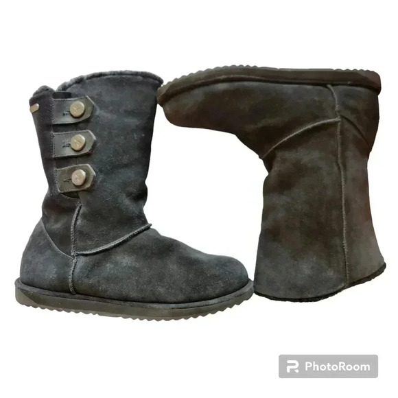 EMU Australia Boot Captain Sheepskin/Suede Waterproof Boots - Picture 8 of 15